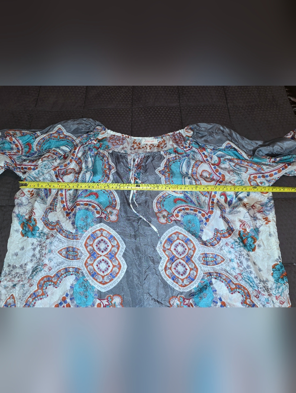 Johnny Was 100% Silk Oversized Bohemian-Style Blouse Women's Sizr XL - Picture 4 of 9